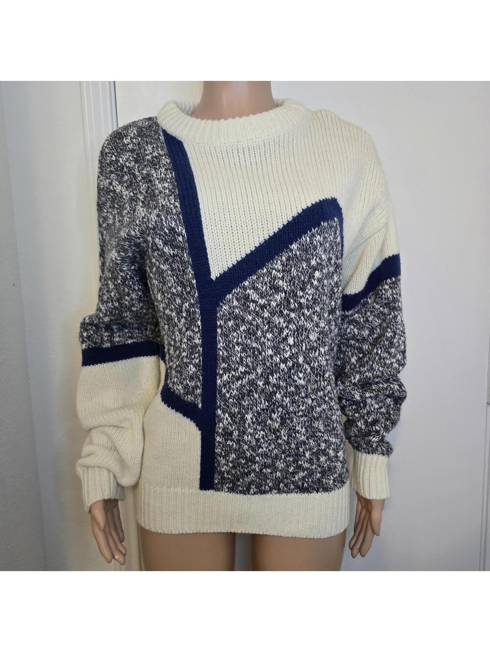 The Marceau Collection by Wrangler Sweater 1980's Mens Size Large Cotton/Wool